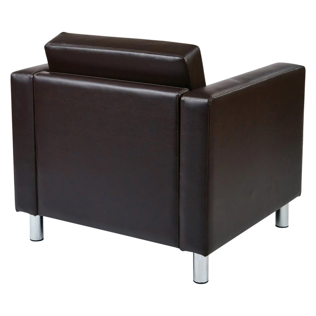 Espresso Faux Leather Armchair L623