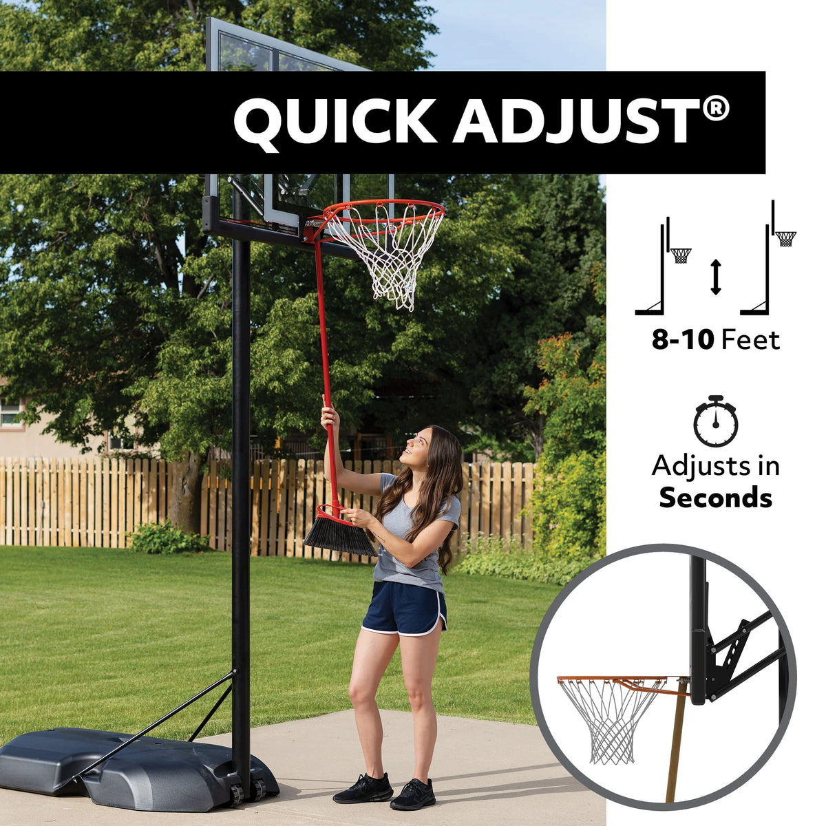 Adjustable Portable Basketball Hoop T206