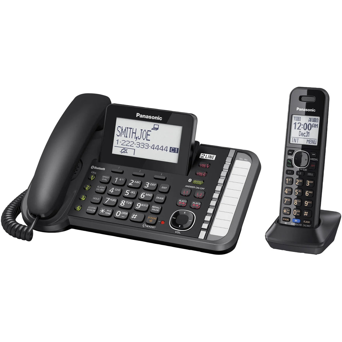 Black Cordless Phone with Answering Machine Q40046