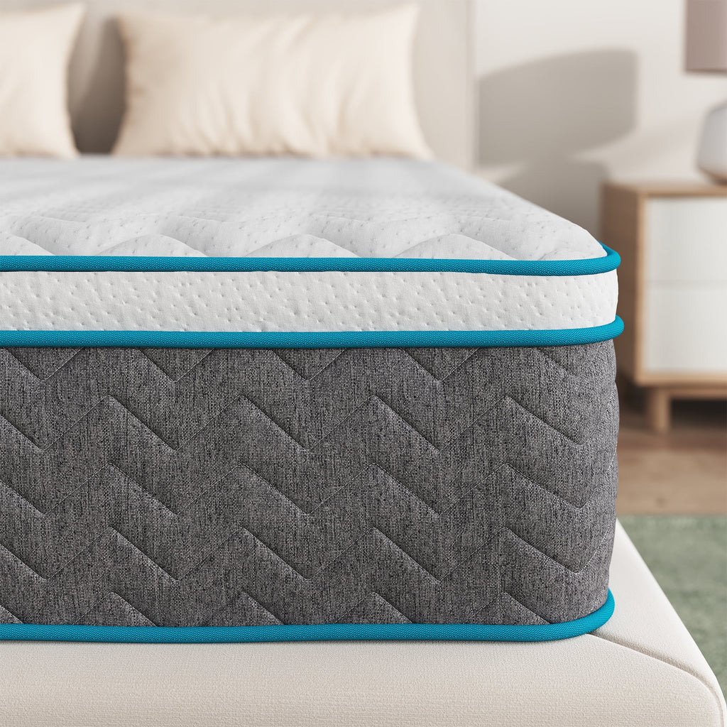 Full Size 10 inch Bamboo Charcoal Memory Foam Hybrid Mattress O55849