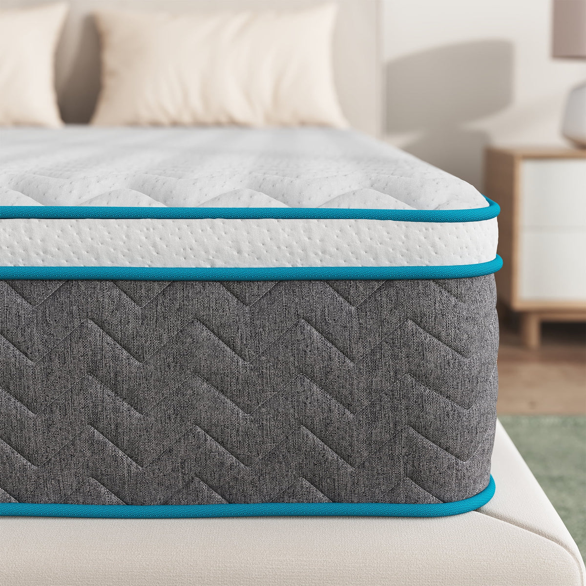 Full Size 10 inch Bamboo Charcoal Memory Foam Hybrid Mattress O55849