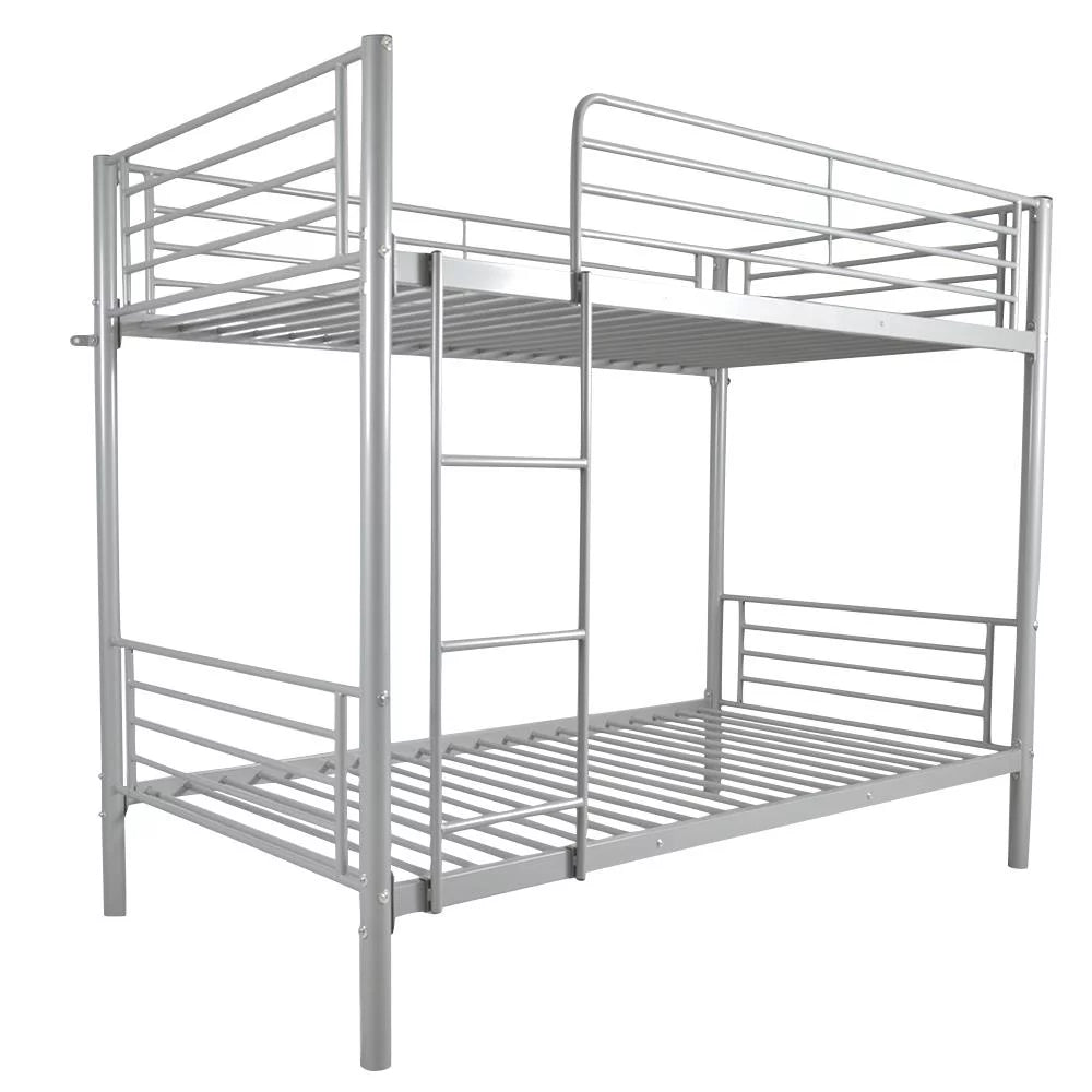 Twin Over Twin Gray Metal Bunk Bed U281207