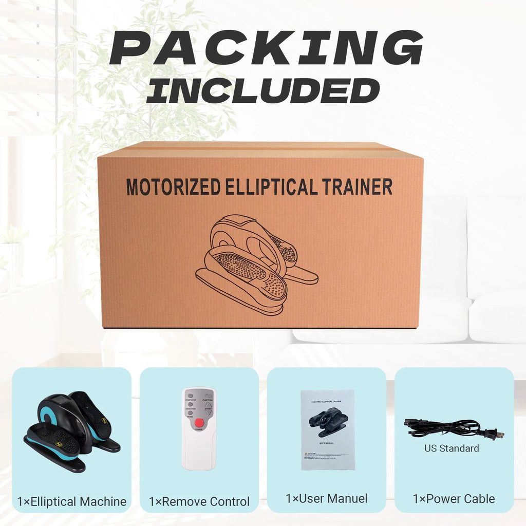 Under Desk Elliptical Machine Blue W1417