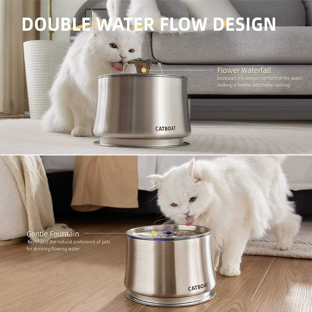Stainless Steel 2.5L Cat Water Fountain Z271