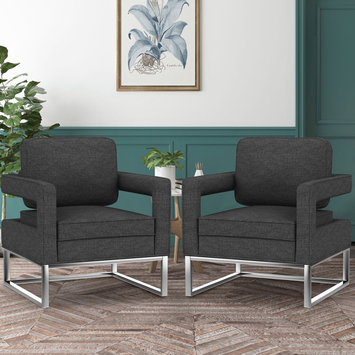 Black Upholstered Accent Chair K408977