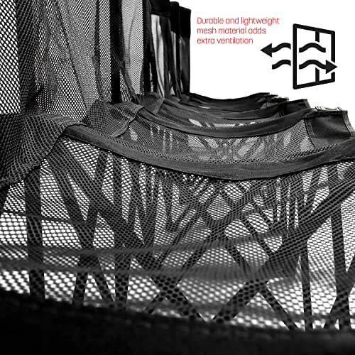 Portable Sports Bench with Mesh Seat and Back Q8606