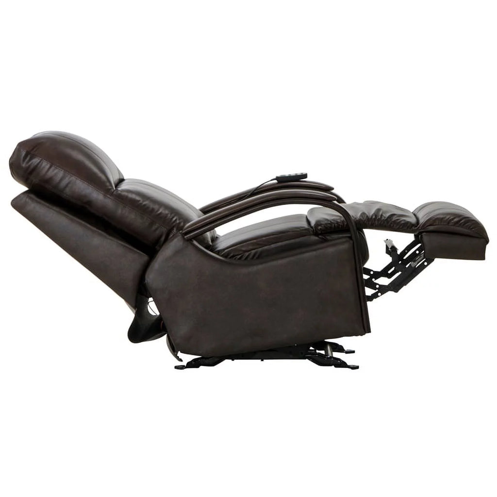 Brown Top Grain Italian Leather Power Recliner W411
