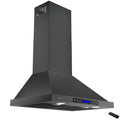 30 inch 900 CFM Convertible Black Stainless Steel Wall Mount Range Hood T10321