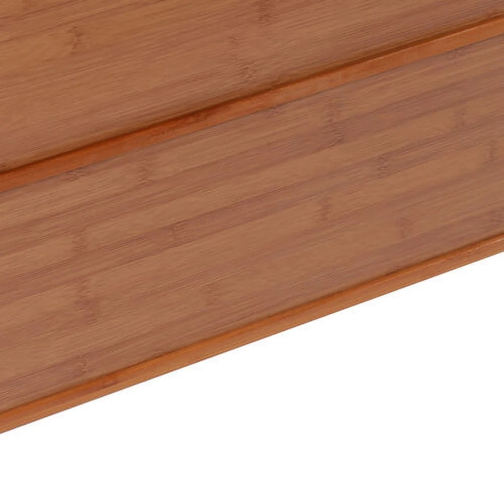 Wooden Storage Pantry Cupboard with 3 Drawers and 2 Acrylic Doors Brown V4718