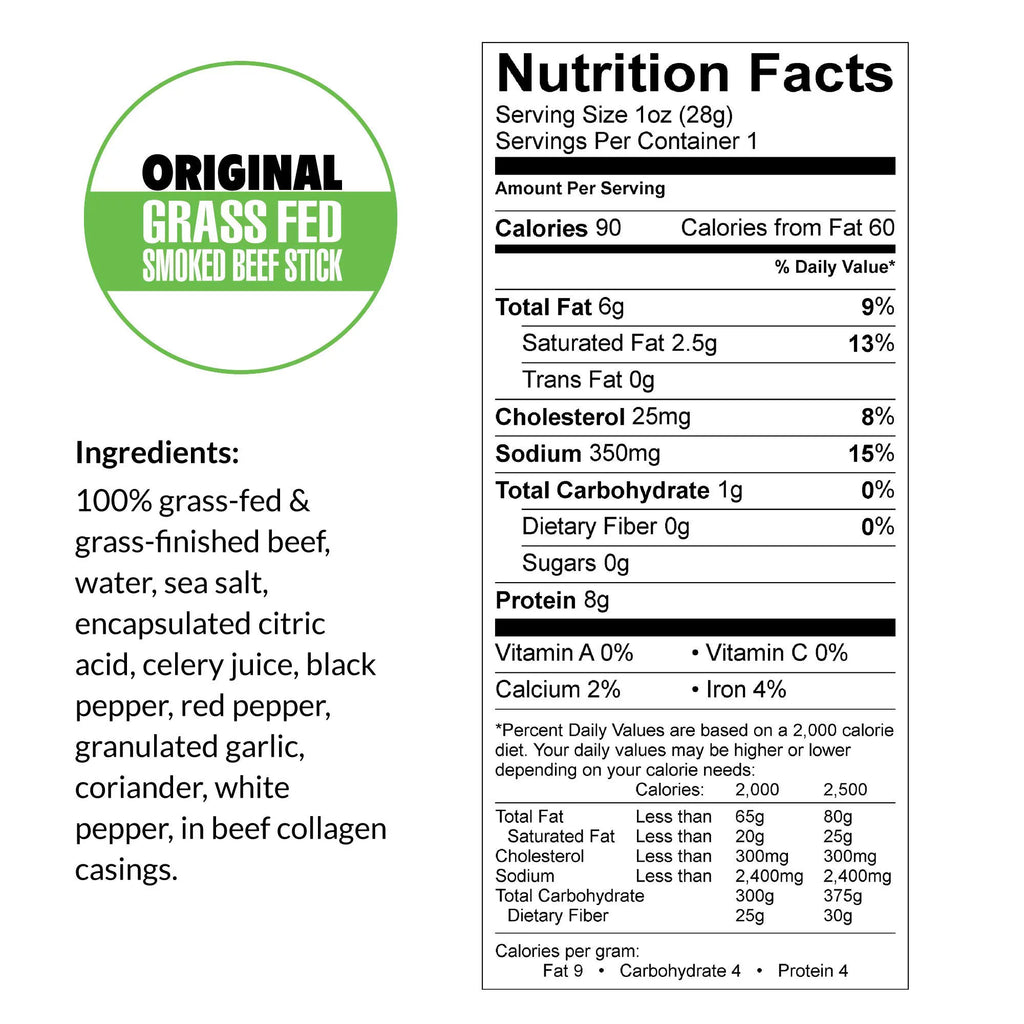 Beef Sticks No Sugar 24 Count 1 oz V418095