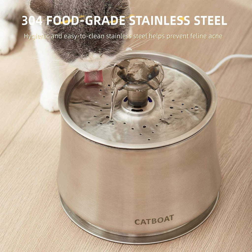Stainless Steel 2.5L Cat Water Fountain Z271