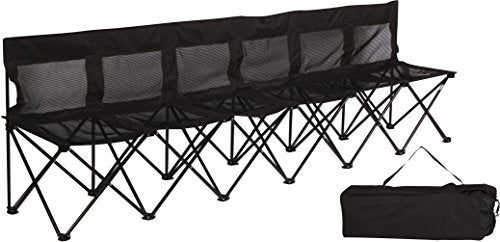 Portable Sports Bench with Mesh Seat and Back Q8606