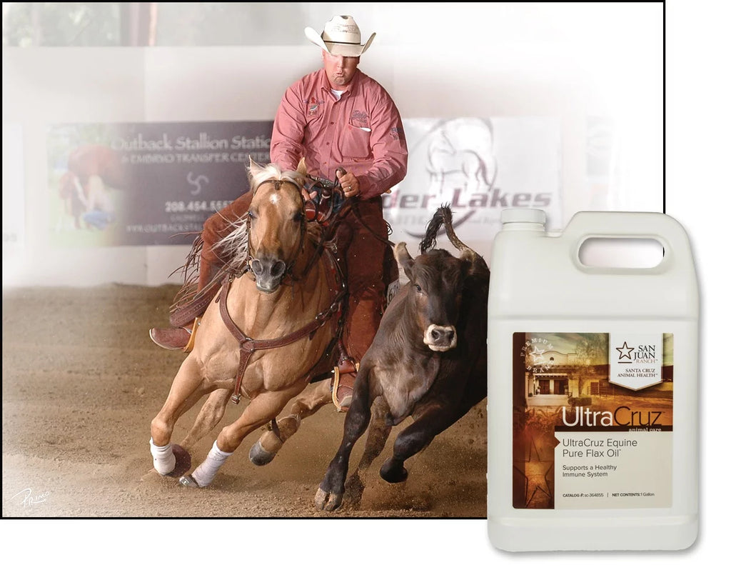 Pure Flax Oil Supplement for Horses and Livestock, 4 x 1 Gallon O24338