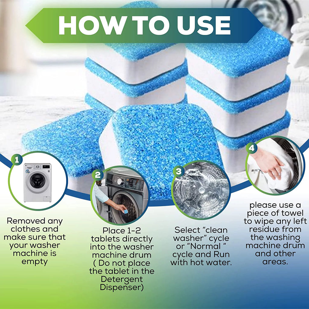 15 Solid Washing Machine Cleaner Tablets S4101