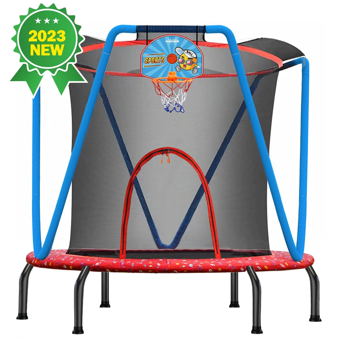 Small No-Gap Trampoline with Basketball Hoop O59769