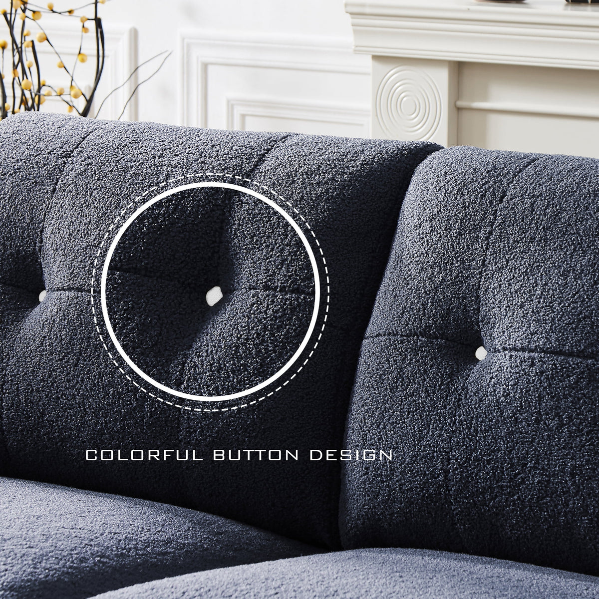 Blue Modular Sectional Sofa with Chaise T155