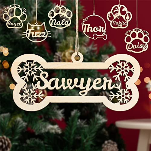 Wooden Dog Christmas Ornament U65859
