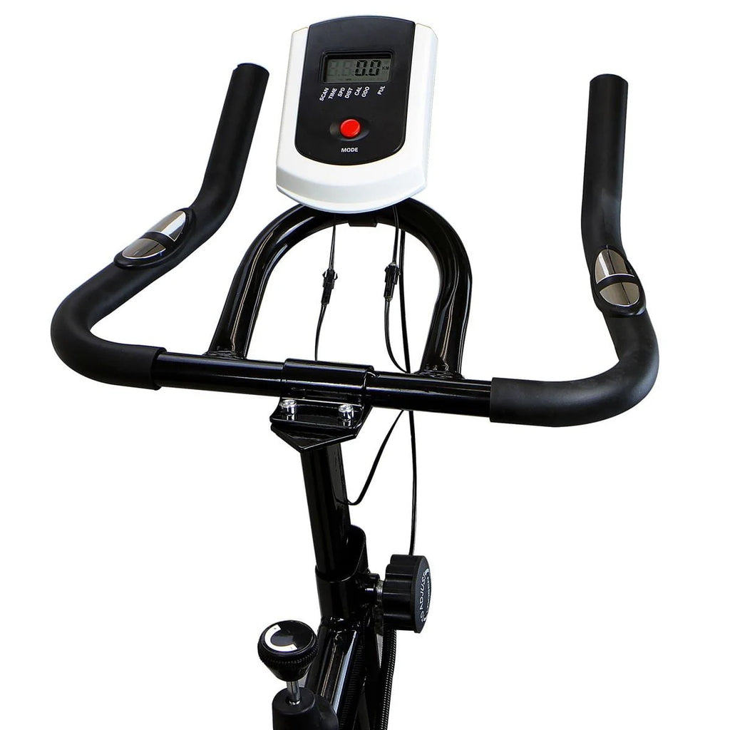 Blue Stationary Exercise Bike with Bottle Holder D87047