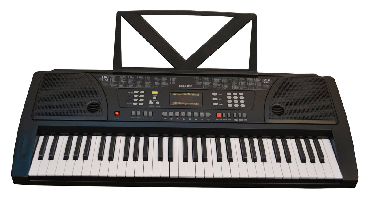 61-Key Portable Electronic Keyboard Black P7015