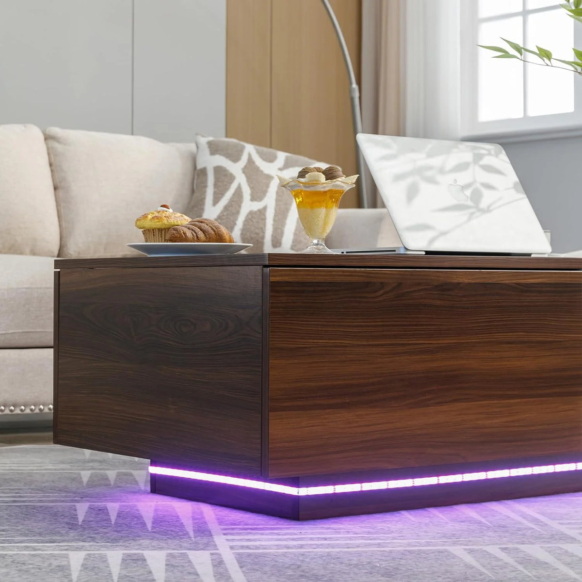 43" LED Coffee Table with 2 Storage Drawers W3874