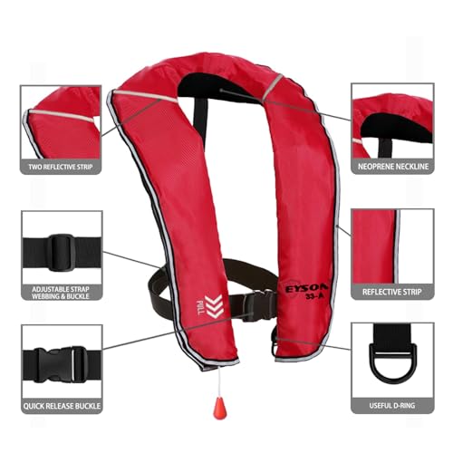 Inflatable Life Jacket Vest for Adult Automatic C607