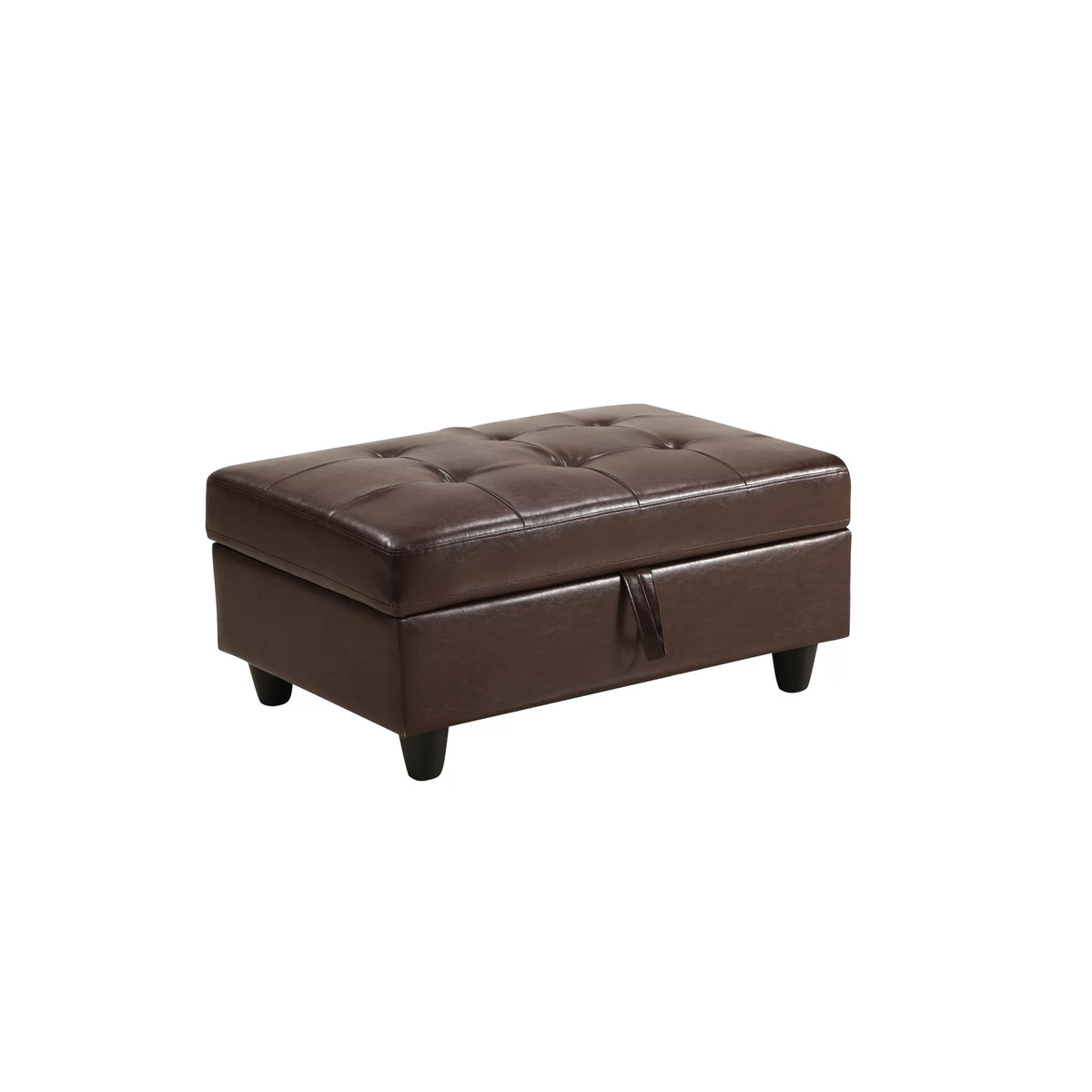 Brown Faux Leather 3 Pc Sectional Sofa Set B7866