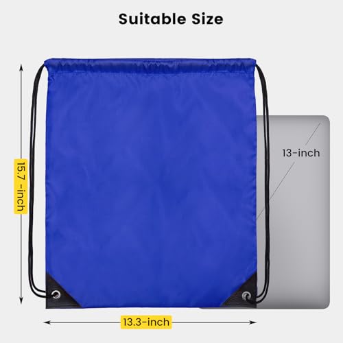100 Pcs Lightweight Drawstring Bags Bulk Blue H68955