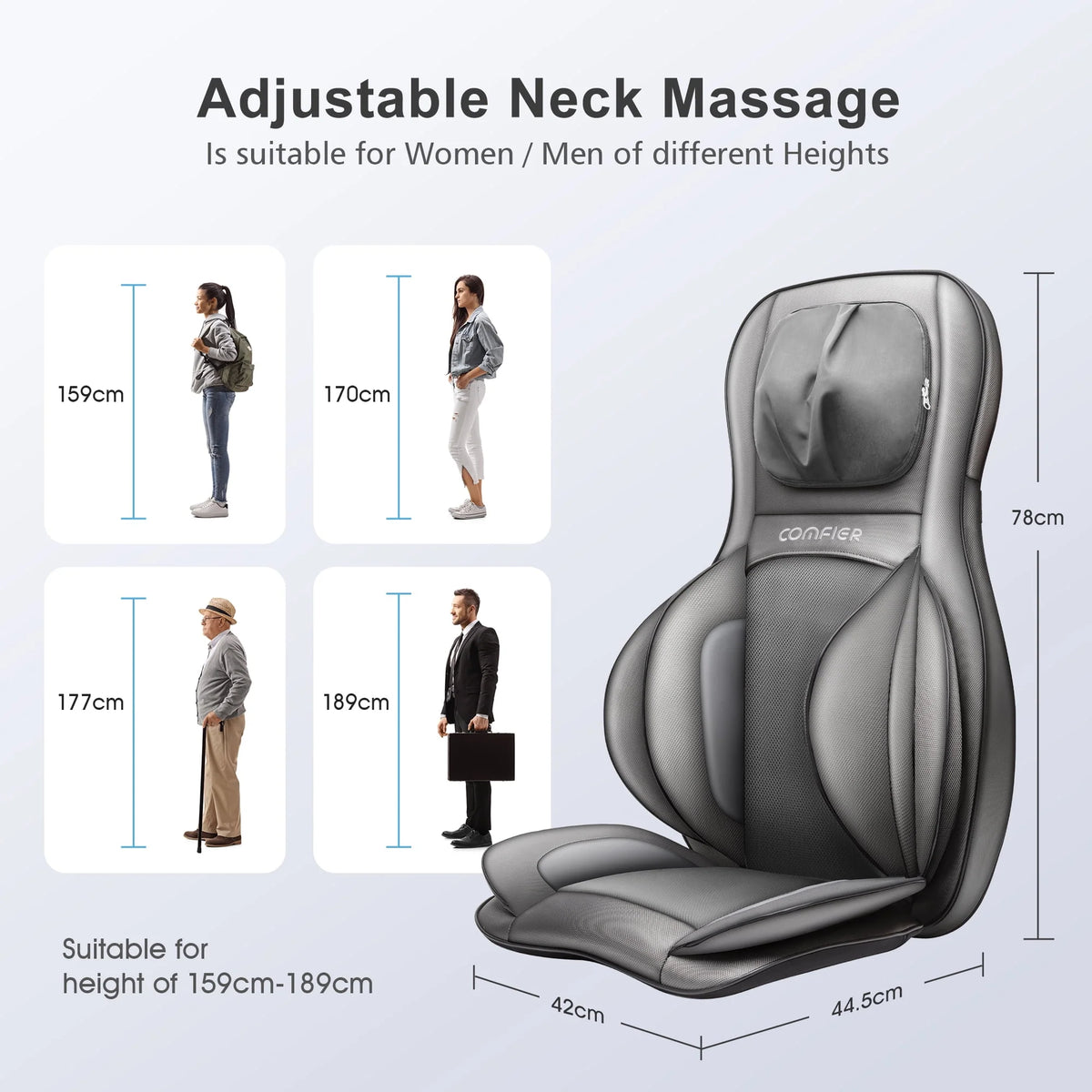Electric Kneading Massage Chair Pad V9367