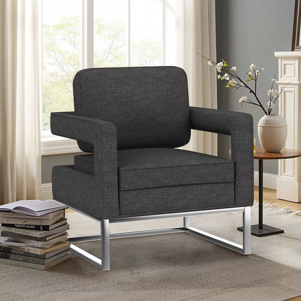 Black Upholstered Accent Chair K408977