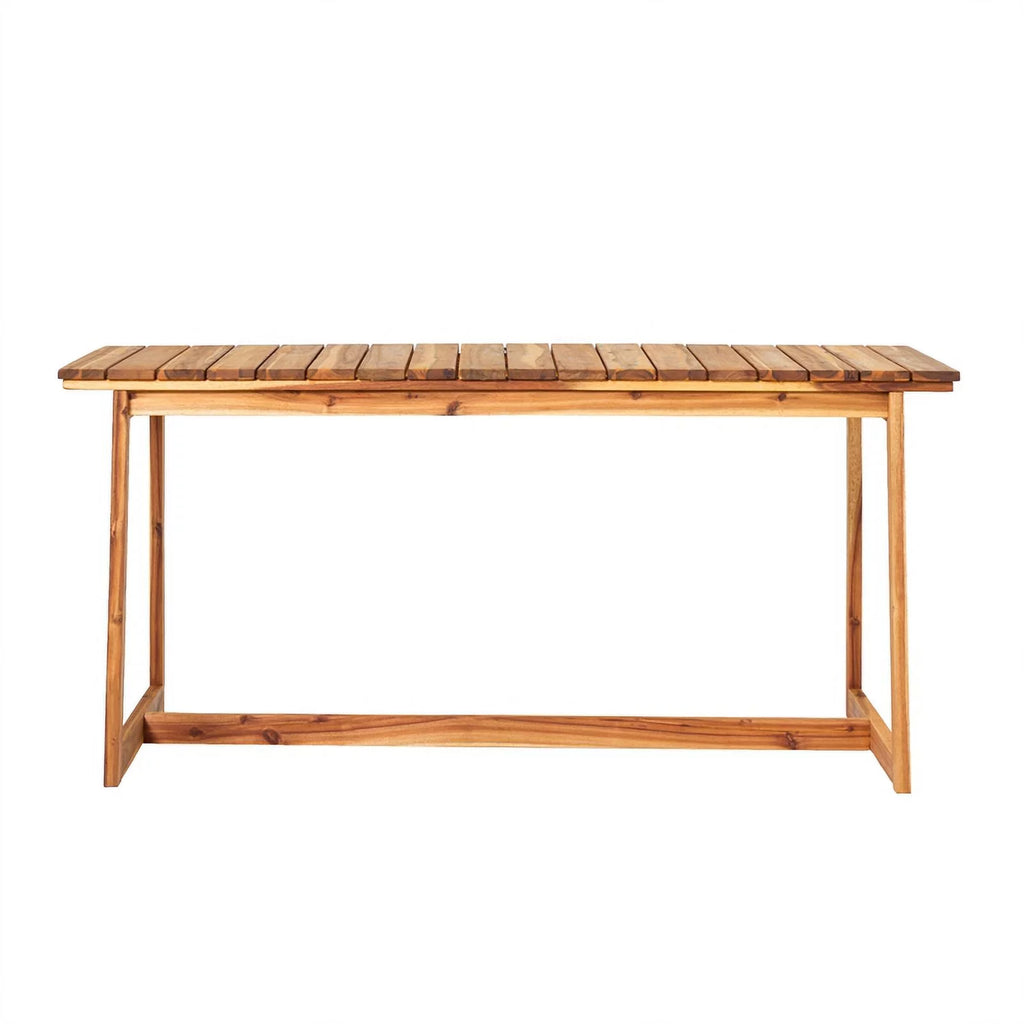 Solid Wood Outdoor Slat-Top Dining Table N93769
