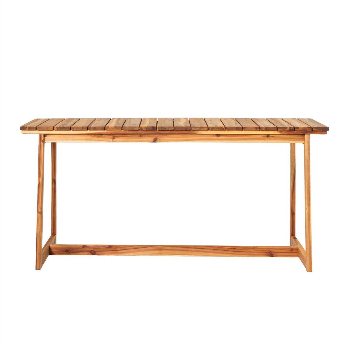 Solid Wood Outdoor Slat-Top Dining Table N93769