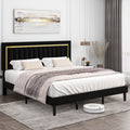 Queen Velvet Tufted Upholstered Platform Bed Frame X382