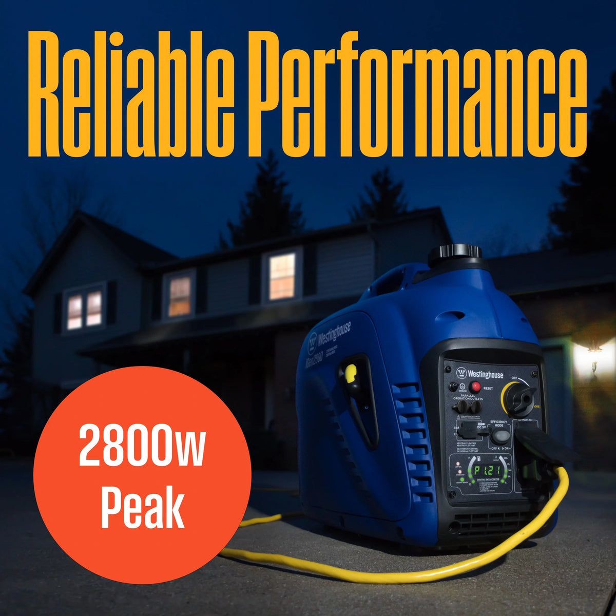 2800 Peak Watt Portable Gas Inverter Generator I62887