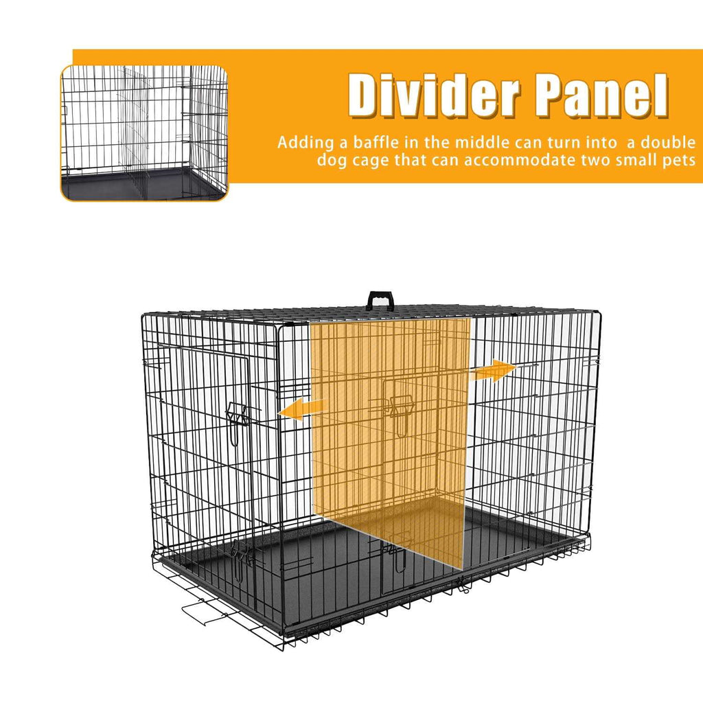 Large Dog Crate with Divider and Double Door G5155