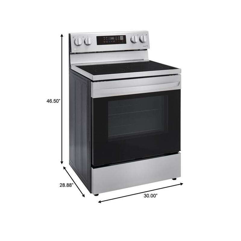6.3 cu. ft. Smart Wi-Fi Fan Convection Electric Range with AirFry Stainless Steel A145695