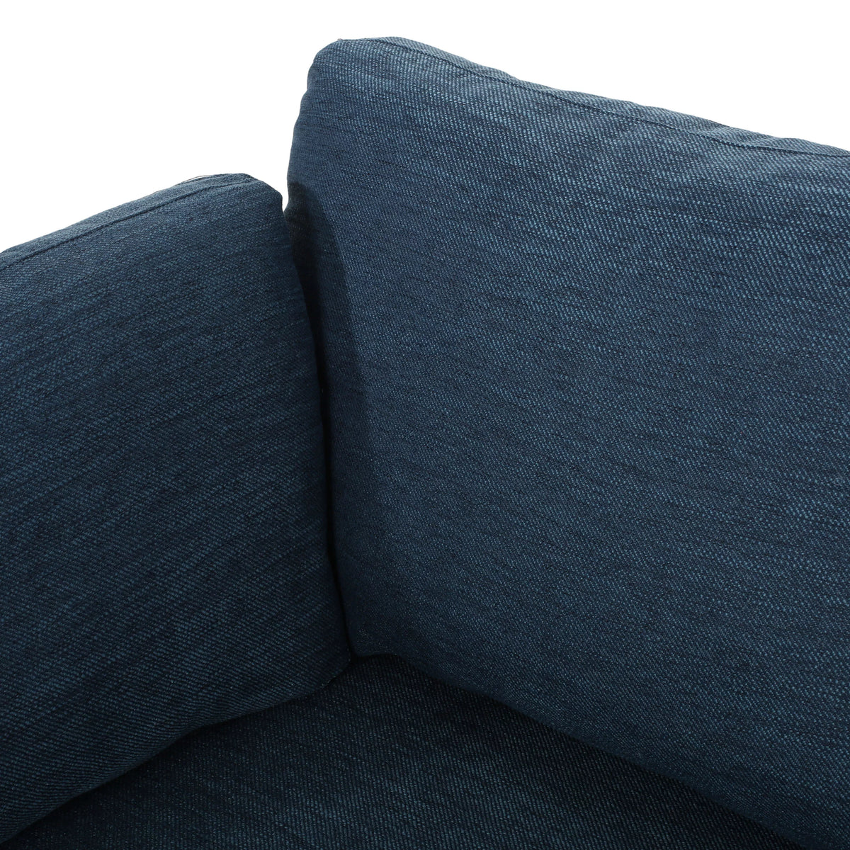 Navy Blue 3 Seater Wood Frame Sofa with Pillows E80552