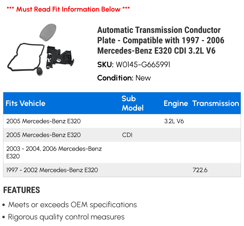 Automatic Transmission Conductor Plate P215697