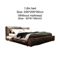Queen Size Upholstered Bed Frame Grey F1703