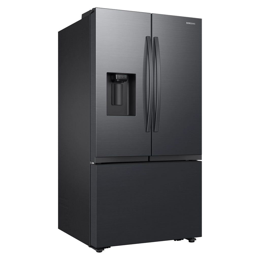 36 In. 30.5 Cu. Ft. Matte Black Steel 3 Door French Door Refrigerator M749544