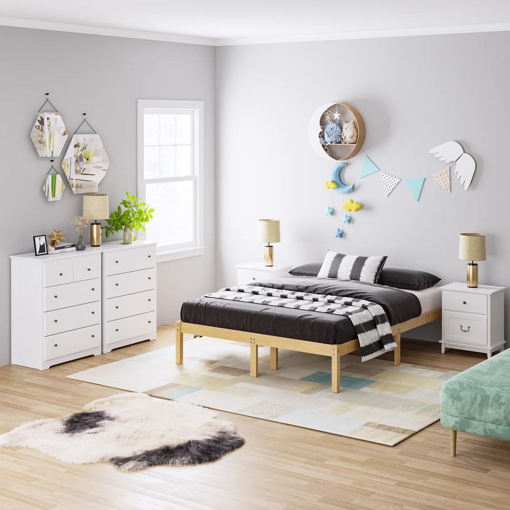 White 5 Drawer Dresser L8506