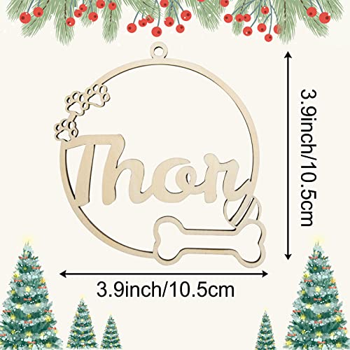 Wooden Dog Christmas Ornament U65859
