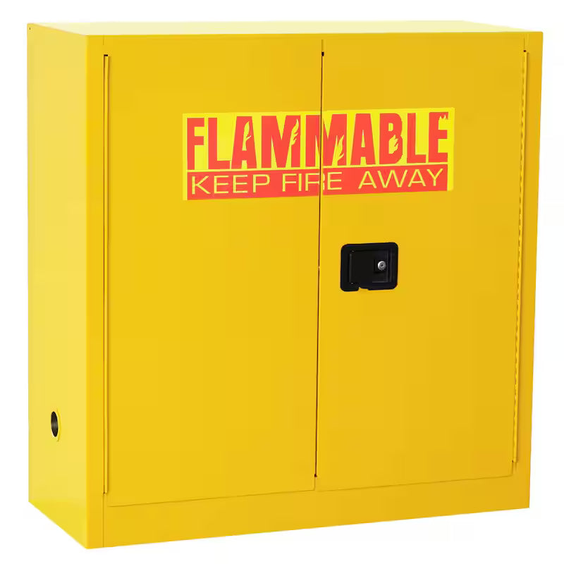 Steel Freestanding Garage Cabinet in Safety Yellow R10661