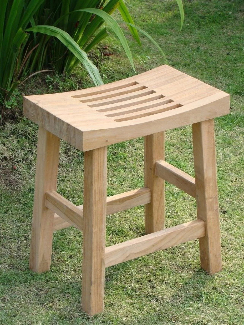 Grade-A Teak Wood 16" Curved Seat Shower Stool Bench Z134