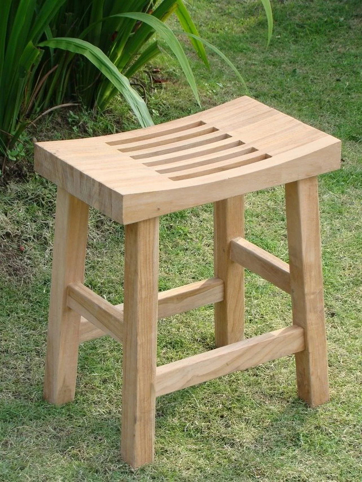 Grade-A Teak Wood 16" Curved Seat Shower Stool Bench Z134