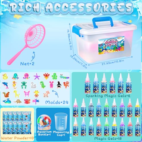 Magic Water Elf Toy Kit with 24 Magic Gels and 24 Shape Molds U928