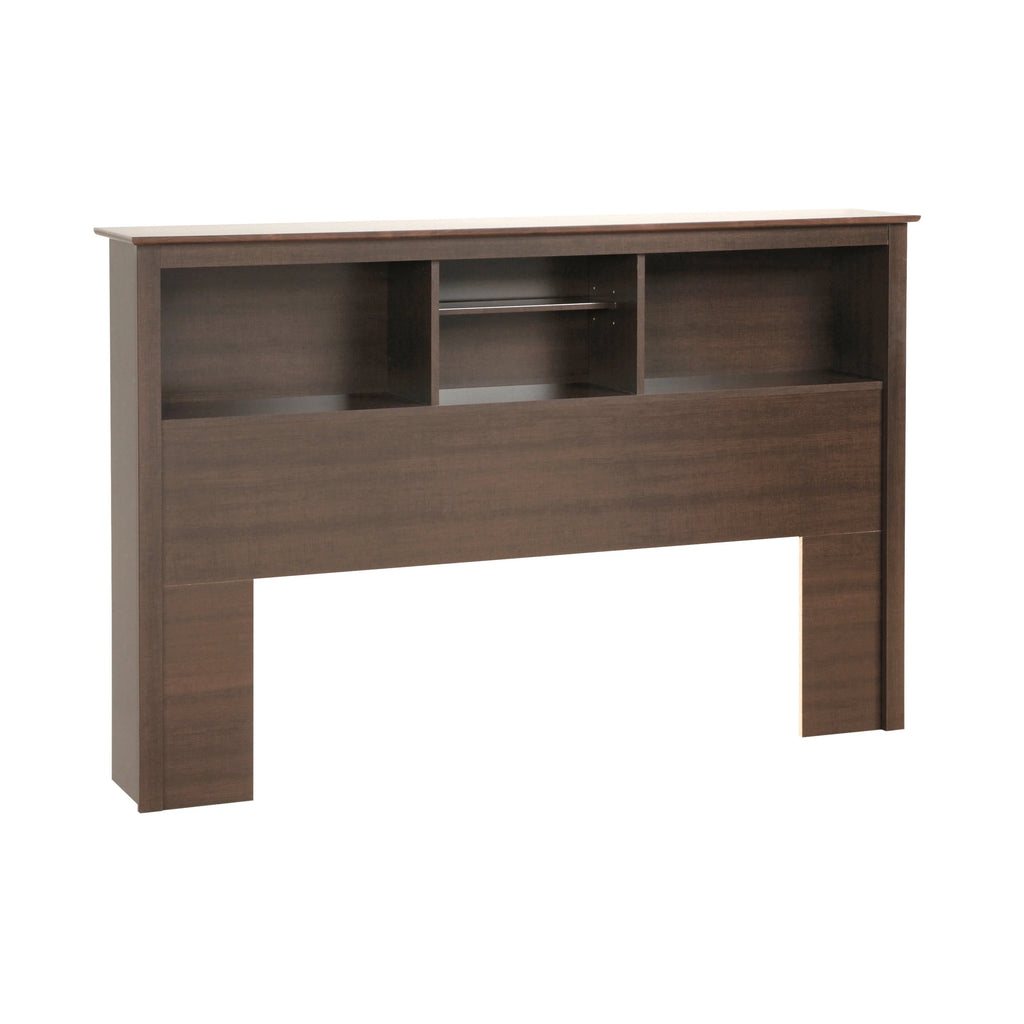 White Full/Queen Bookcase Headboard L7150