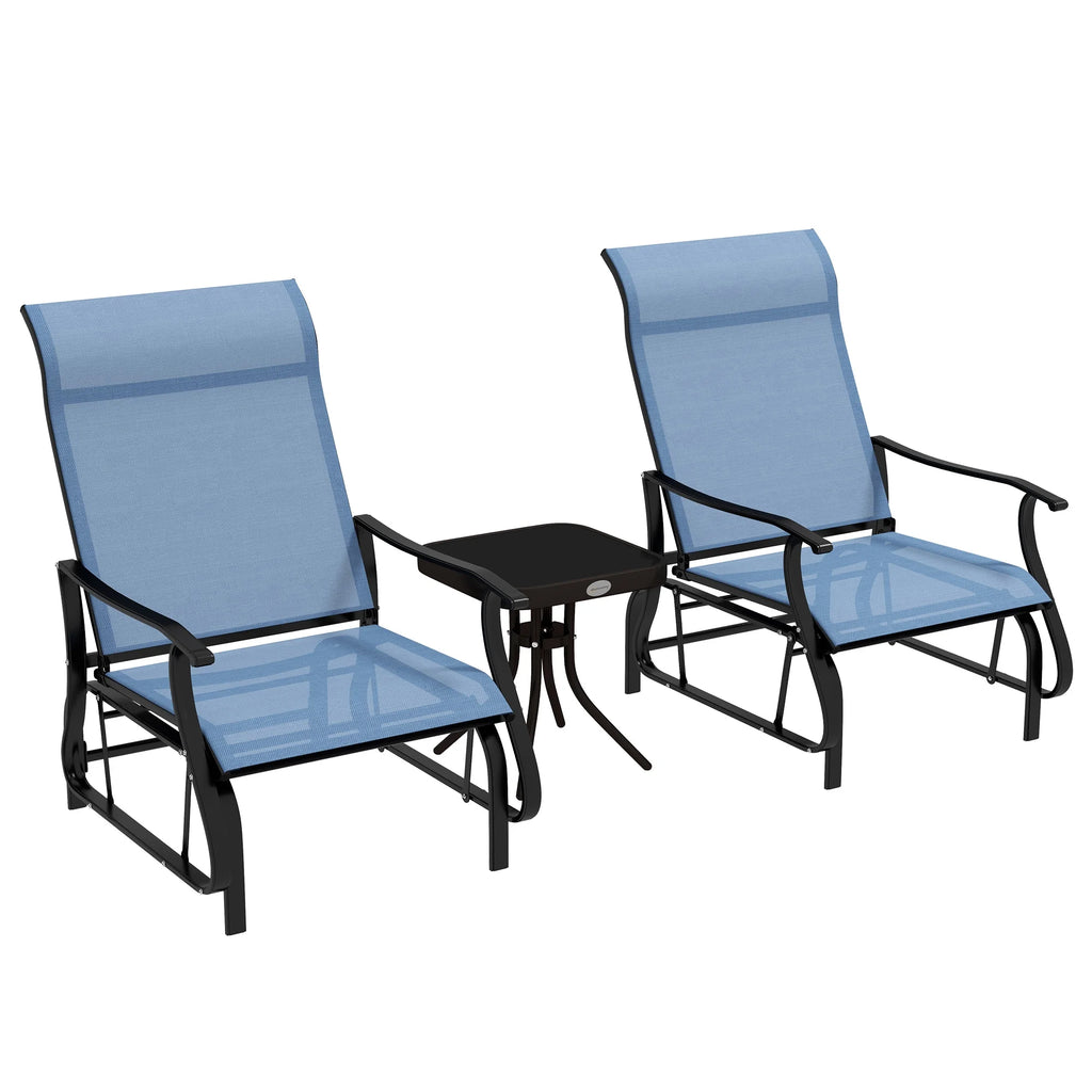 3 Pc Outdoor Swing Chairs with Table Set A209193