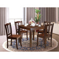 5 Pc Mahogany Dining Table Set with 4 Chairs Z402