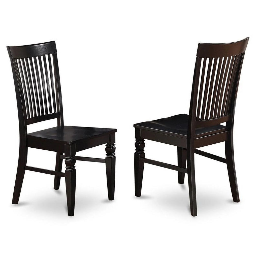 5-piece Wood Kitchen Table and Chair Set in Black O596