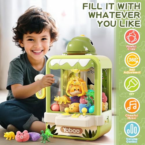 Electronic Arcade Game Machine with Music, Includes 10 Plush Toys & 12 Dinosaur Accessories Y11263